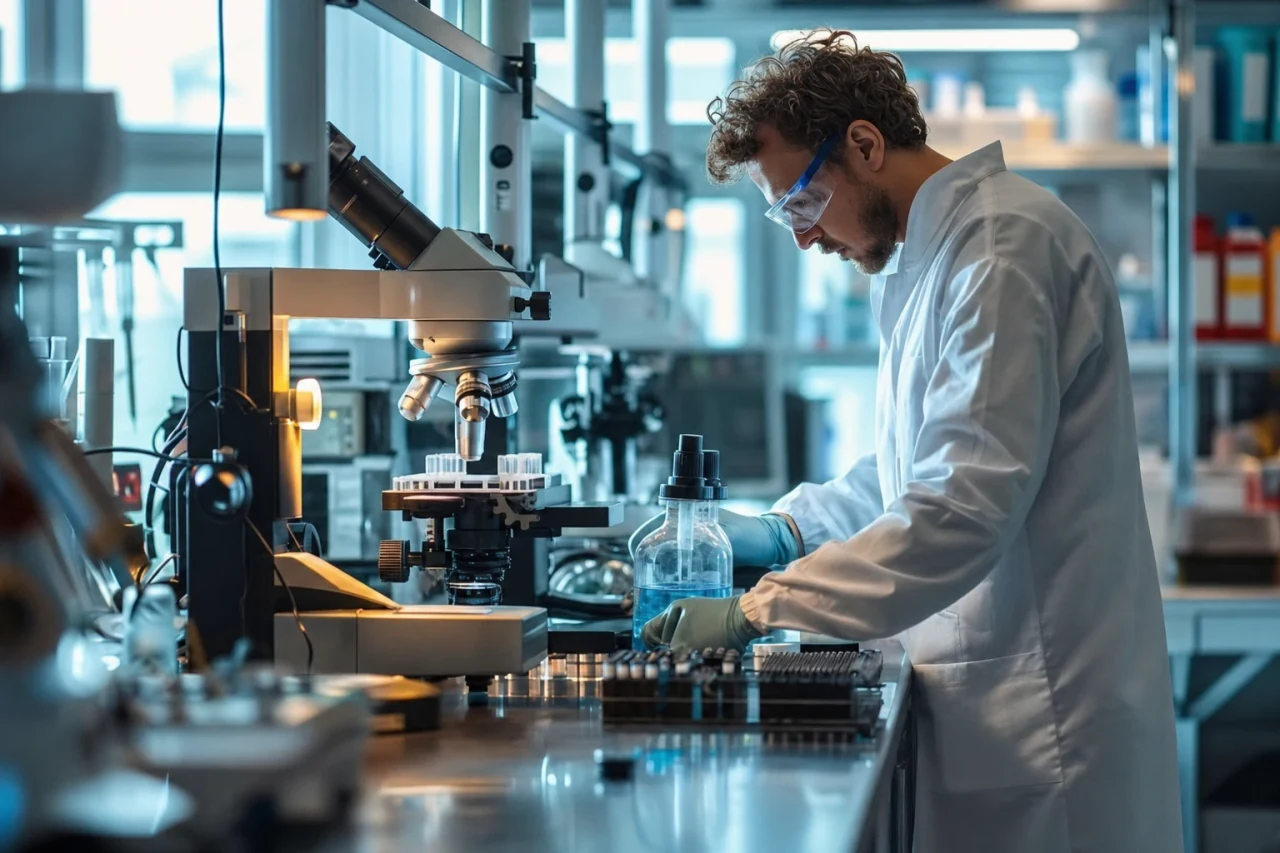 Clinical laboratory with diagnostic analyzers and equipment